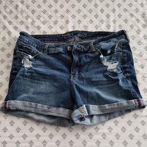 Torrid Distressed Blue Jean Shorts